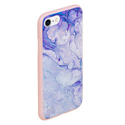 Чехол iPhone 7/8 матовый Разводы сиреневой краской, цвет: 3D-светло-розовый — фото 2