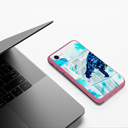 Чехол iPhone 7/8 матовый CS GO HOWL ВОЙ, цвет: 3D-малиновый — фото 2