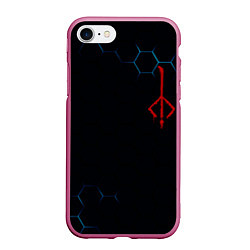 Чехол iPhone 7/8 матовый DARK SOULS, цвет: 3D-малиновый