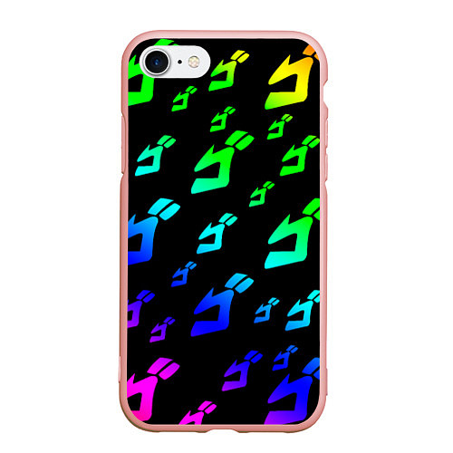 Чехол iPhone 7/8 матовый JoJo Bizarre Adventure / 3D-Светло-розовый – фото 1