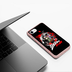 Чехол iPhone 7/8 матовый JoJo Bizarre Adventure, цвет: 3D-светло-розовый — фото 2