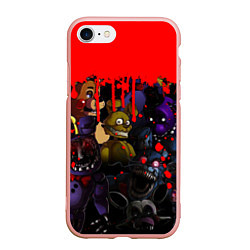 Чехол iPhone 7/8 матовый Five Nights At Freddys, цвет: 3D-светло-розовый