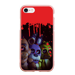 Чехол iPhone 7/8 матовый Five Nights At Freddys, цвет: 3D-светло-розовый