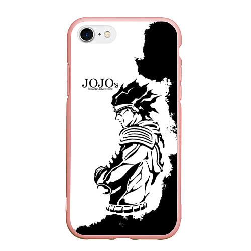 Чехол iPhone 7/8 матовый JoJo Bizarre Adventure / 3D-Светло-розовый – фото 1