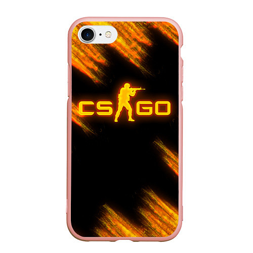 Чехол iPhone 7/8 матовый COUNTER STRIKE / 3D-Светло-розовый – фото 1