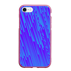 Чехол iPhone 7/8 матовый Падение Звезд, цвет: 3D-малиновый