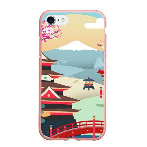 Чехол iPhone 7/8 матовый Tokyo / 3D-Светло-розовый – фото 1