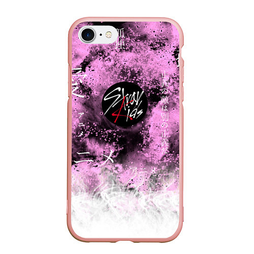 Чехол iPhone 7/8 матовый Stray kids / 3D-Светло-розовый – фото 1