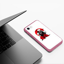 Чехол iPhone 7/8 матовый Япония, цвет: 3D-малиновый — фото 2