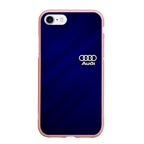 Чехол iPhone 7/8 матовый AUDI / 3D-Светло-розовый – фото 1