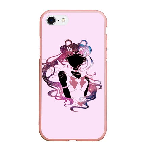 Чехол iPhone 7/8 матовый Космическая Сейлор Мун / 3D-Светло-розовый – фото 1