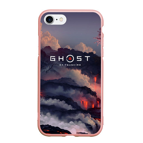 Чехол iPhone 7/8 матовый Ghost of Tsushima / 3D-Светло-розовый – фото 1