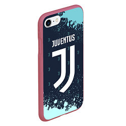 Чехол iPhone 7/8 матовый JUVENTUS ЮВЕНТУС, цвет: 3D-малиновый — фото 2