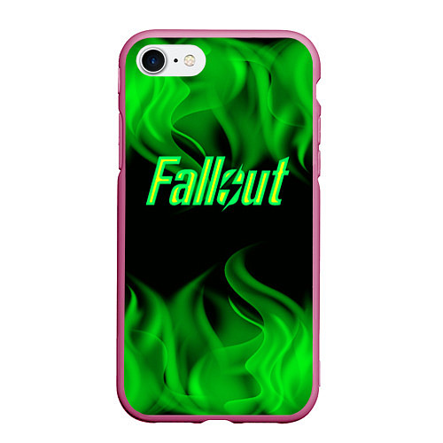 Чехол iPhone 7/8 матовый FALLOUT ФЭЛЛАУТ / 3D-Малиновый – фото 1