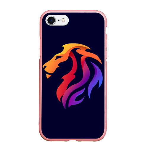 Чехол iPhone 7/8 матовый Градиентный лев в минимализме / 3D-Баблгам – фото 1
