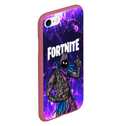 Чехол iPhone 7/8 матовый FORTNITE x RAVEN, цвет: 3D-малиновый — фото 2