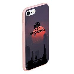 Чехол iPhone 7/8 матовый Cyberpunk 2077 - Arasaka, цвет: 3D-светло-розовый — фото 2