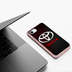 Чехол iPhone 7/8 матовый TOYOTA ТОЙОТА, цвет: 3D-светло-розовый — фото 2