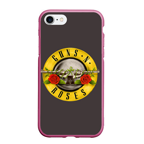 Чехол iPhone 7/8 матовый Guns n Roses / 3D-Малиновый – фото 1