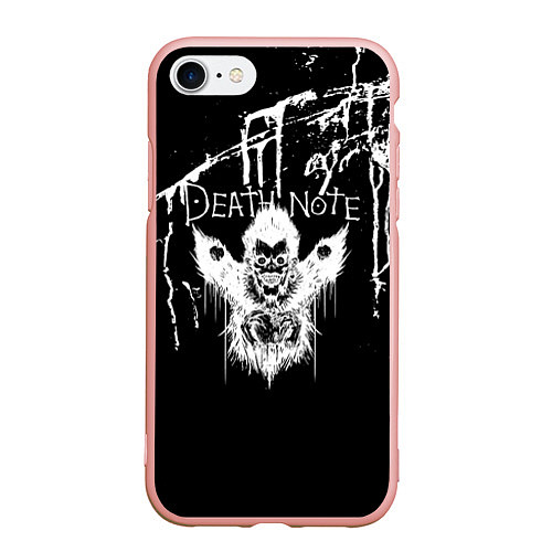 Чехол iPhone 7/8 матовый Death Note / 3D-Светло-розовый – фото 1