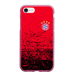 Чехол iPhone 7/8 матовый BAYERN MUNCHEN, цвет: 3D-малиновый