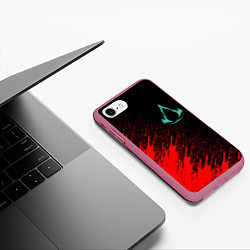 Чехол iPhone 7/8 матовый Assassins Creed Valhalla, цвет: 3D-малиновый — фото 2