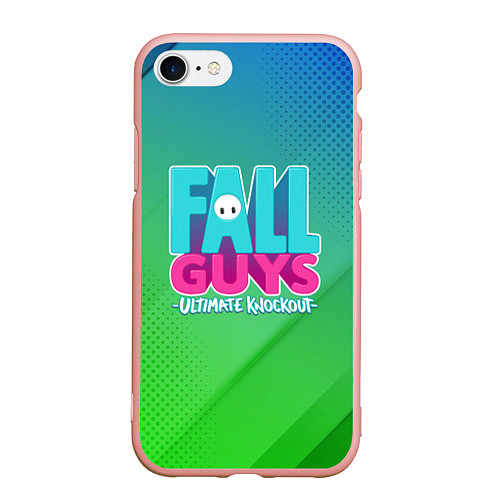 Чехол iPhone 7/8 матовый FALL GUYS / 3D-Светло-розовый – фото 1