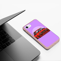 Чехол iPhone 7/8 матовый БМВ Пандем, цвет: 3D-светло-розовый — фото 2