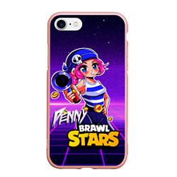 Чехол iPhone 7/8 матовый Penny Brawl Stars, цвет: 3D-светло-розовый