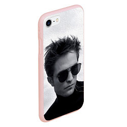 Чехол iPhone 7/8 матовый ROBERT PATTINSON, цвет: 3D-светло-розовый — фото 2