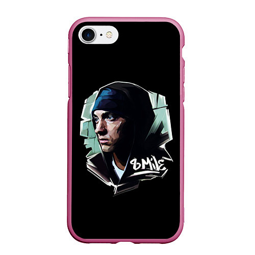 Чехол iPhone 7/8 матовый EMINEM 8 MILE / 3D-Малиновый – фото 1