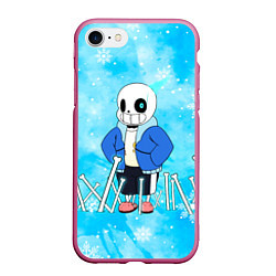 Чехол iPhone 7/8 матовый UNDERTALE, цвет: 3D-малиновый