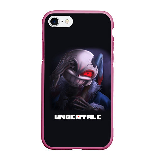 Чехол iPhone 7/8 матовый UNDERTALE / 3D-Малиновый – фото 1