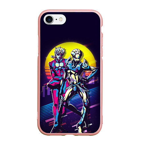 Чехол iPhone 7/8 матовый JoJo’s Bizarre Adventure / 3D-Светло-розовый – фото 1