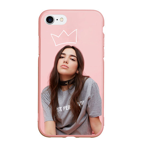 Чехол iPhone 7/8 матовый Dua Lipa / 3D-Светло-розовый – фото 1