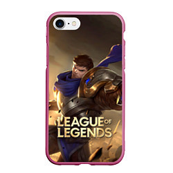 Чехол iPhone 7/8 матовый League of legends Гарен, цвет: 3D-малиновый
