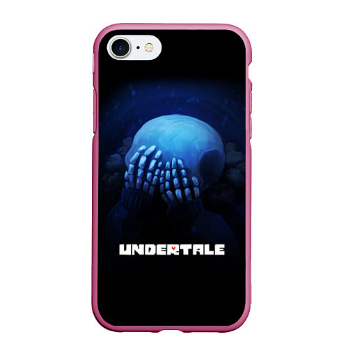 Чехол iPhone 7/8 матовый UNDERTALE / 3D-Малиновый – фото 1