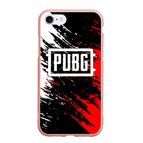 Чехол iPhone 7/8 матовый PUBG / 3D-Светло-розовый – фото 1