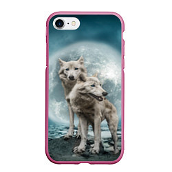 Чехол iPhone 7/8 матовый Волки альбиносы