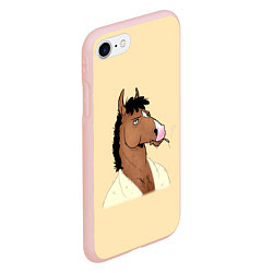 Чехол iPhone 7/8 матовый Конь БоДжек, цвет: 3D-светло-розовый — фото 2