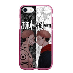 Чехол iPhone 7/8 матовый Jujutsu Kaisen Сукуна х Юдзи