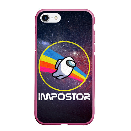 Чехол iPhone 7/8 матовый NASA Impostor / 3D-Малиновый – фото 1