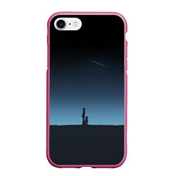 Чехол iPhone 7/8 матовый ДРУГ ЧЕЛОВЕКА, цвет: 3D-малиновый