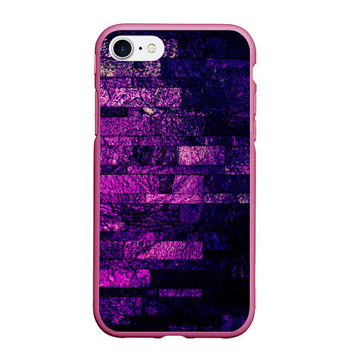 Чехол iPhone 7/8 матовый Purple-Wall / 3D-Малиновый – фото 1