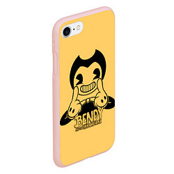 Чехол iPhone 7/8 матовый Bendy And The Ink Machine, цвет: 3D-светло-розовый — фото 2