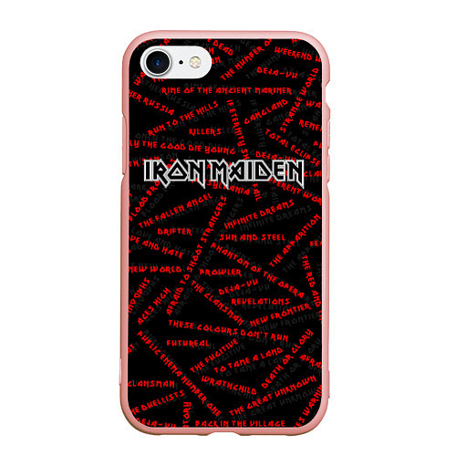 Чехол iPhone 7/8 матовый IRON MAIDEN SONGS Z / 3D-Светло-розовый – фото 1