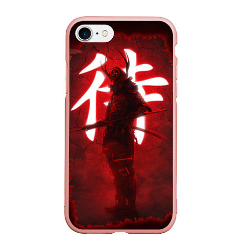 Чехол iPhone 7/8 матовый NEON SAMURAI / 3D-Светло-розовый – фото 1