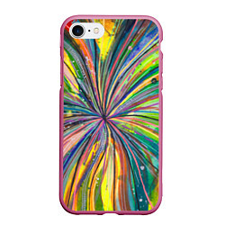 Чехол iPhone 7/8 матовый Watercolor, цвет: 3D-малиновый