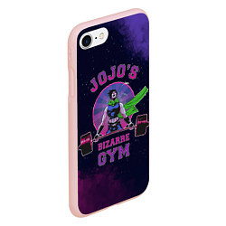 Чехол iPhone 7/8 матовый JoJo’s Bizarre Adventure Gym, цвет: 3D-светло-розовый — фото 2