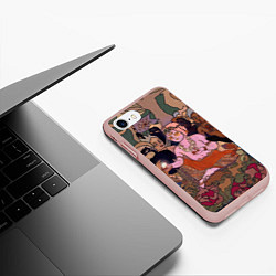 Чехол iPhone 7/8 матовый BRING ME THE HORIZON ART, цвет: 3D-светло-розовый — фото 2